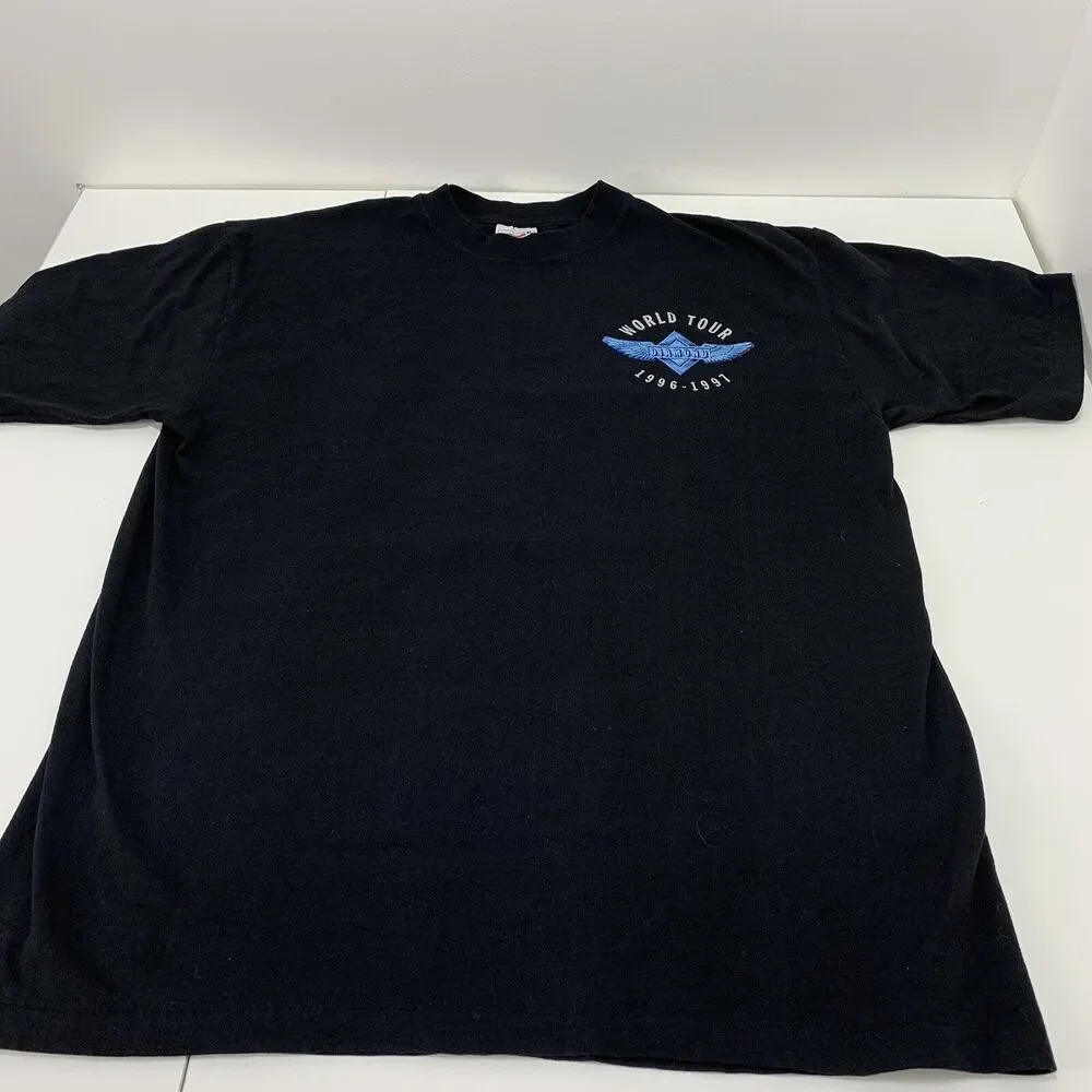 Vintage NEIL DIAMOND On The Road World Tour 1996-1997 Motorcycle Biker Shirt XL - Picture 2 of 7